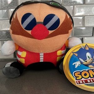 SEGA Sonic The Hedgehog / DR. EGGMAN Big Head Sitting Plush Limited Edition NEW